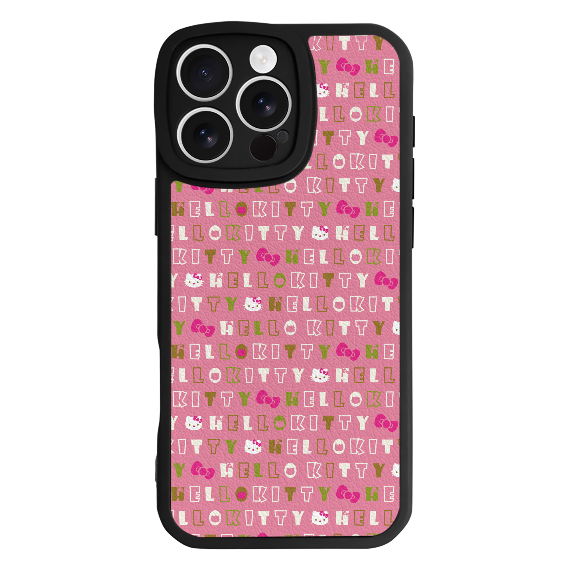 （画像用） Hello Kitty ハローキティ 【iPhone 16シリーズ対応】シリコンスマホケース（レザー調） 材質：シリコン